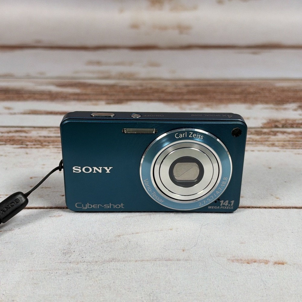 Sony Cyber-shot DSC-W350 14.1MP Blue Digital Camera No Battery Used